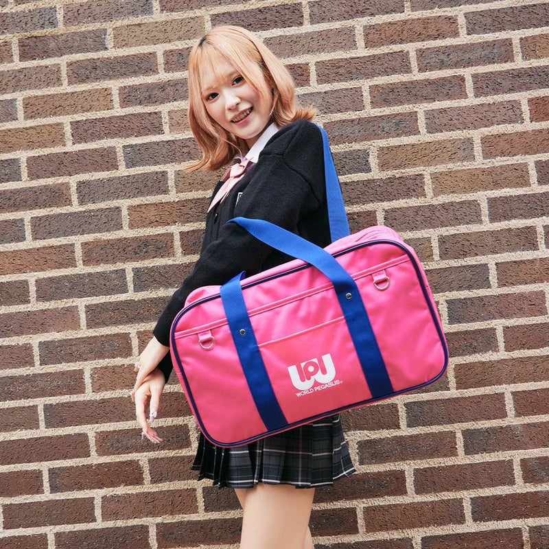 ワールドペガサススクールバッグワッペスクバA4WORLDPEGASUS女子中学生高校生女子高生レディーススクールバックカラーバッグわっぺ学生ブランド通学おしゃれかわいいカラーピンクレッドWP001