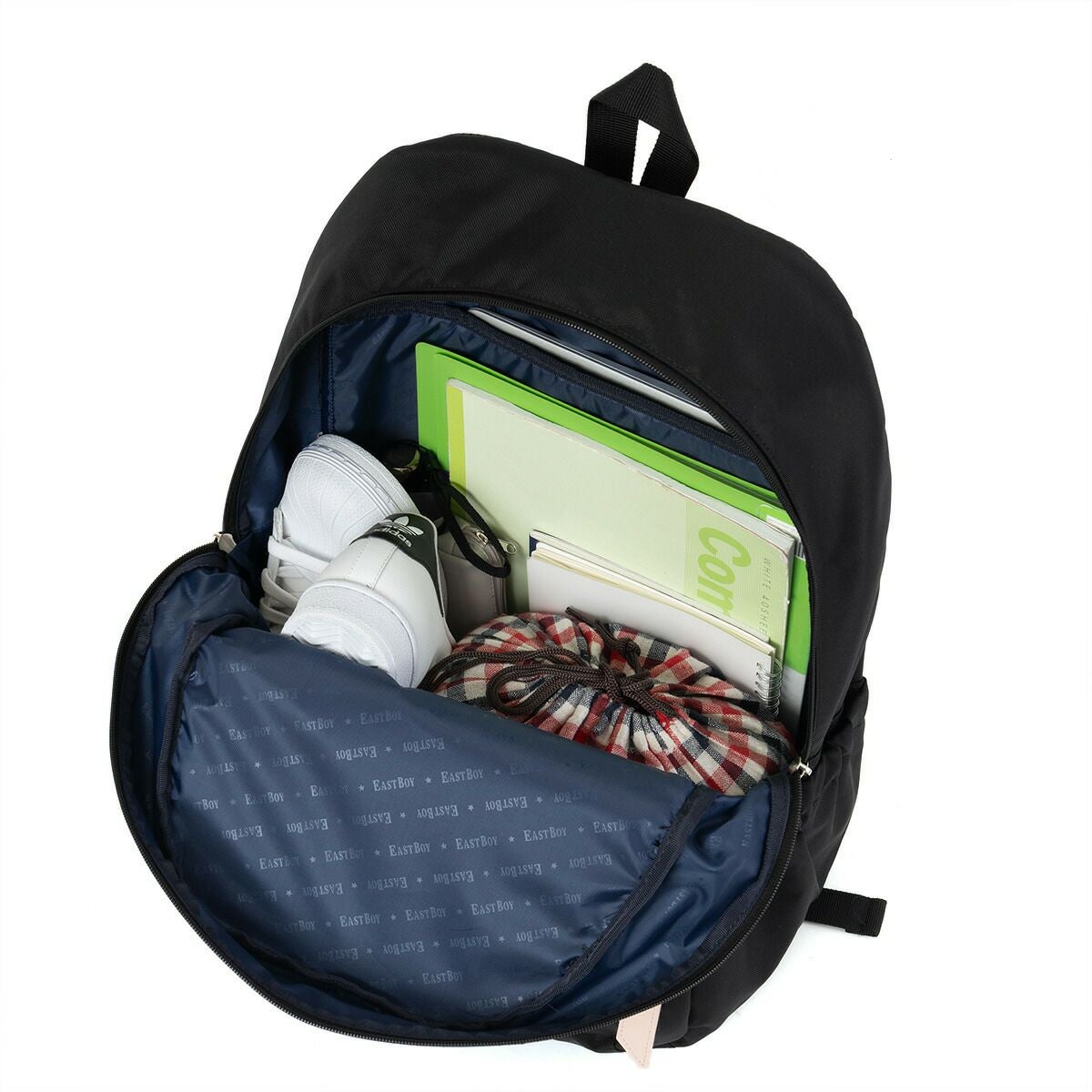 イーストボーイリュック通学女子女子高生EASTBOY32LB4A4レディース中学生高校生リュックサックスクールリュック通学リュックブランド撥水大容量可愛いシンプル黒ブラックEASTBOYEBA101