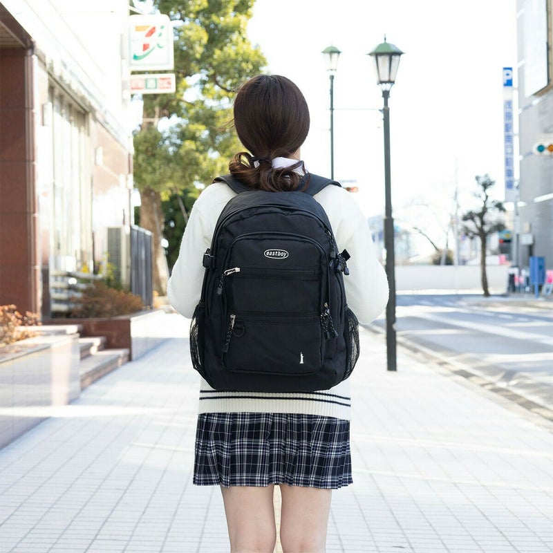 イーストボーイリュック通学女子中学生高校生メッシュリュック女子高生EASTBOY33LB4A4レディースリュックサックスクールリュック通学リュックブランド大容量かわいい黒ブラックEASTBOY5209183