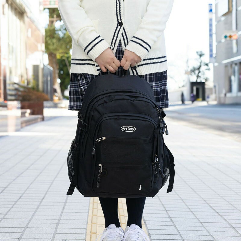 イーストボーイリュック通学女子中学生高校生メッシュリュック女子高生EASTBOY33LB4A4レディースリュックサックスクールリュック通学リュックブランド大容量かわいい黒ブラックEASTBOY5209183