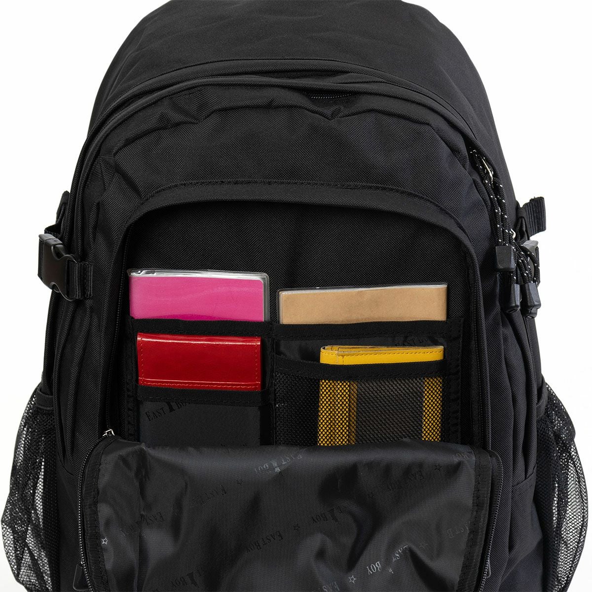 イーストボーイリュック通学女子中学生高校生メッシュリュック女子高生EASTBOY33LB4A4レディースリュックサックスクールリュック通学リュックブランド大容量かわいい黒ブラックEASTBOY5209183