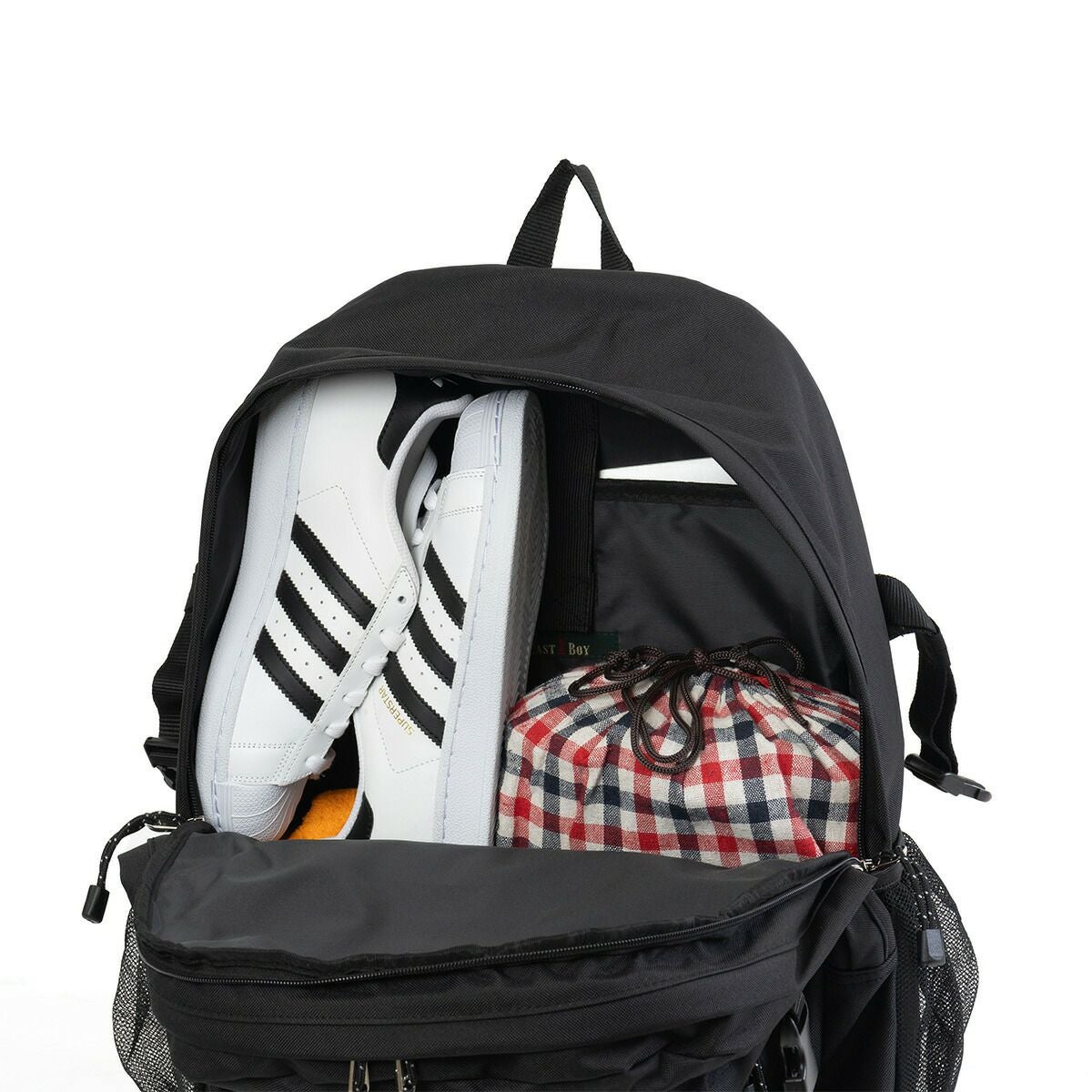 イーストボーイリュック通学女子中学生高校生メッシュリュック女子高生EASTBOY33LB4A4レディースリュックサックスクールリュック通学リュックブランド大容量かわいい黒ブラックEASTBOY5209183
