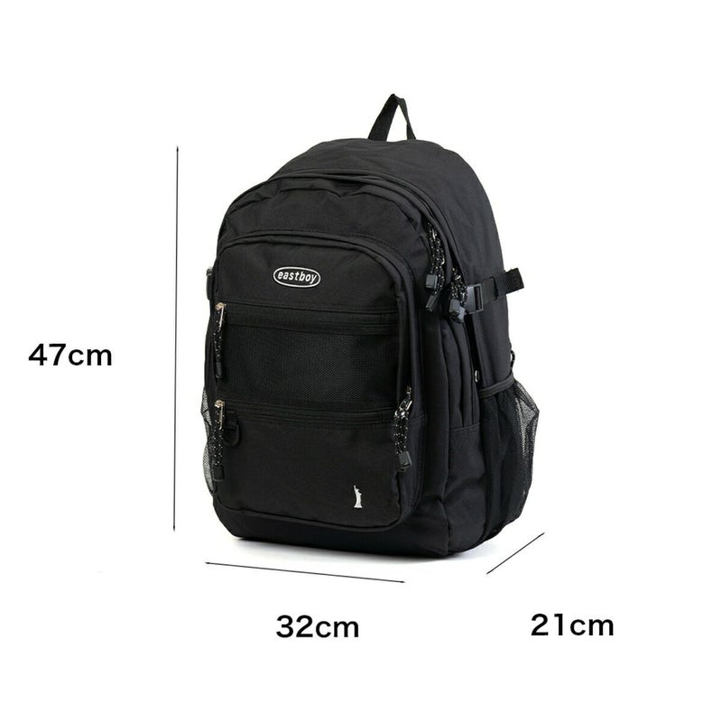 イーストボーイリュック通学女子中学生高校生メッシュリュック女子高生EASTBOY33LB4A4レディースリュックサックスクールリュック通学リュックブランド大容量かわいい黒ブラックEASTBOY5209183