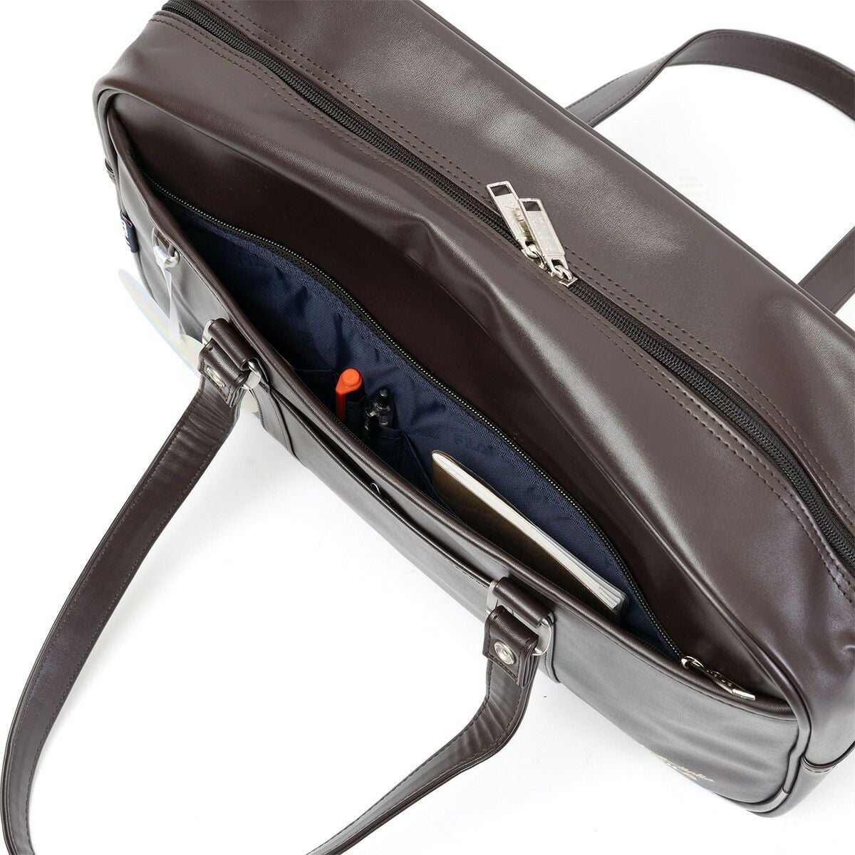 フィラスクールバッグFILA合皮A4女子中学生高校生女子高生レディーススクールバックサブバッグサブバックスクバブランド通学おしゃれかわいい大容量ブラックブラウン7895