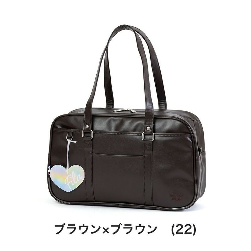 フィラスクールバッグFILA合皮A4女子中学生高校生女子高生レディーススクールバックサブバッグサブバックスクバブランド通学おしゃれかわいい大容量ブラックブラウン7895