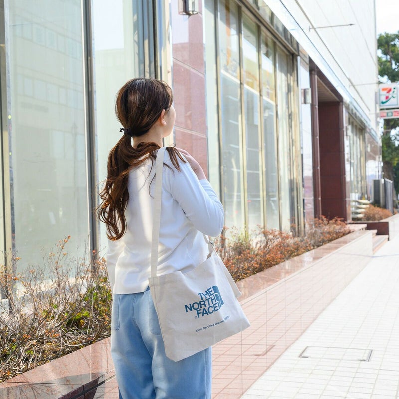 ノースフェイスショルダーバッグコットンショルダーTHENORTHFACEザノースフェイスオーガニックコットンミュゼットメンズレディース通学学生大人買い物人気ザ・ノース・フェイスNM82387
