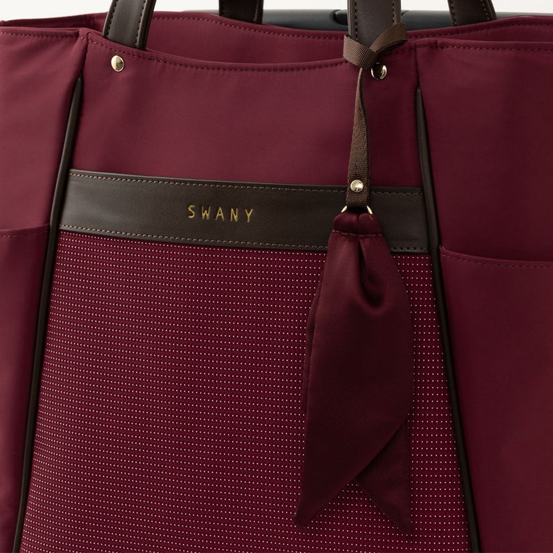 スワニーキャリーバッグSWANYクルボM18Mサイズショッピングカートメンズレディース4輪ストッパー付きキャリーケースソフト機内持ち込みスワニーバッグ50代60代70代D-677