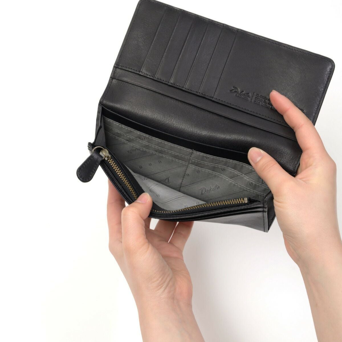 ダコタDakota長財布かぶせ型薄いメンズエティカ財布本革大容量レザー小銭入れありブランドブラック黒グリーン緑DakotaBLACKLABELダコタブラックレーベル0620322