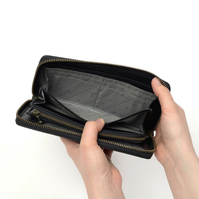 ダコタDakota長財布ラウンドファスナーメンズエティカ財布本革大容量レザー小銭入れありファスナー付きファスナーブランドブラック黒グリーン緑DakotaBLACKLABELダコタブラックレーベル0620323