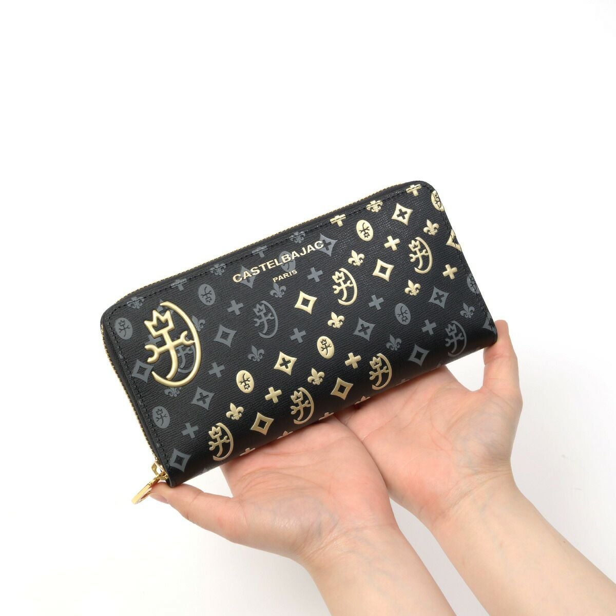 カステルバジャック長財布ラウンドファスナー財布メンズレディースマドレーヌCASTELBAJAC長札本革革レザーフルオープンファスナーロングウォレット人気ブランド大容量65633