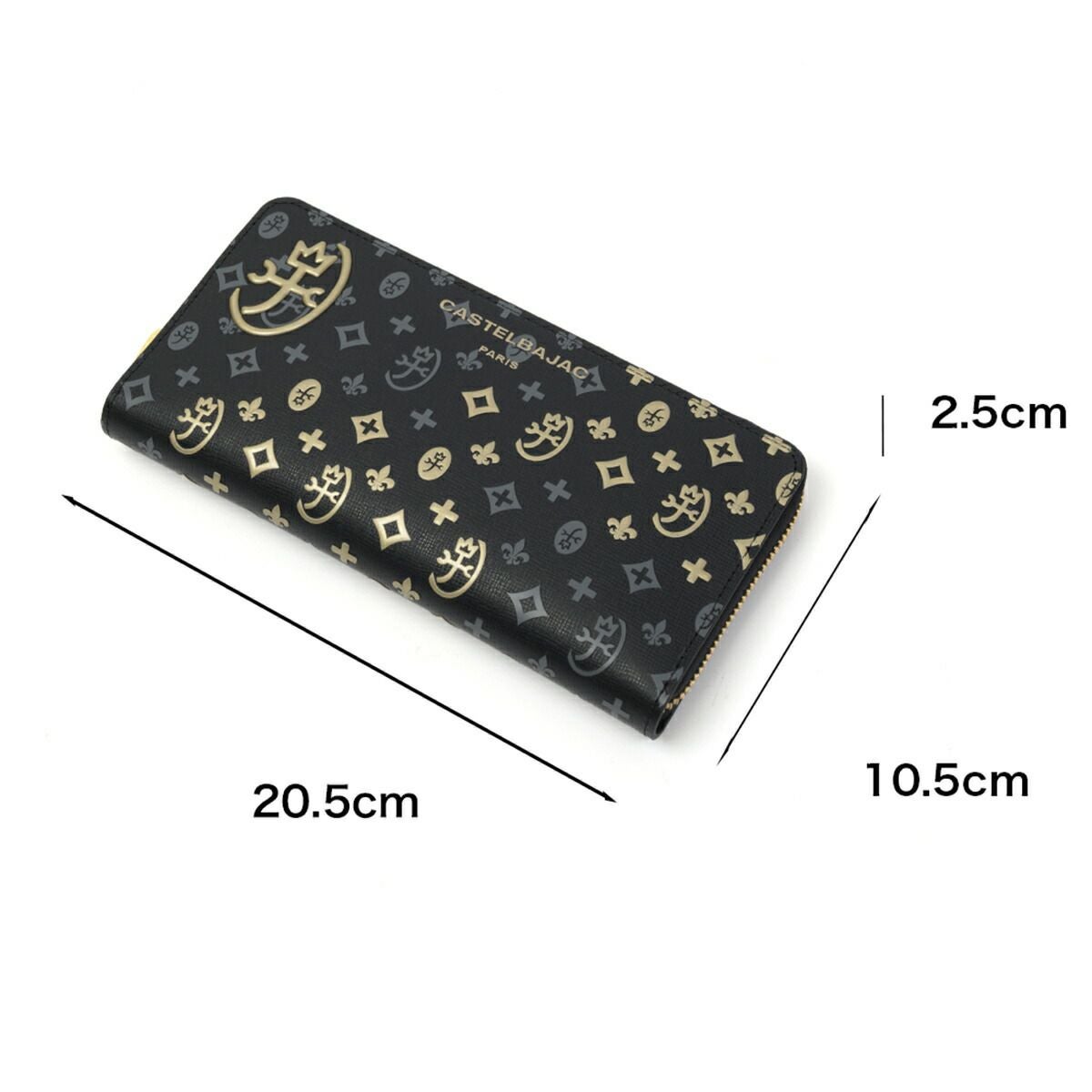 カステルバジャック長財布ラウンドファスナー財布メンズレディースマドレーヌCASTELBAJAC長札本革革レザーフルオープンファスナーロングウォレット人気ブランド大容量65633