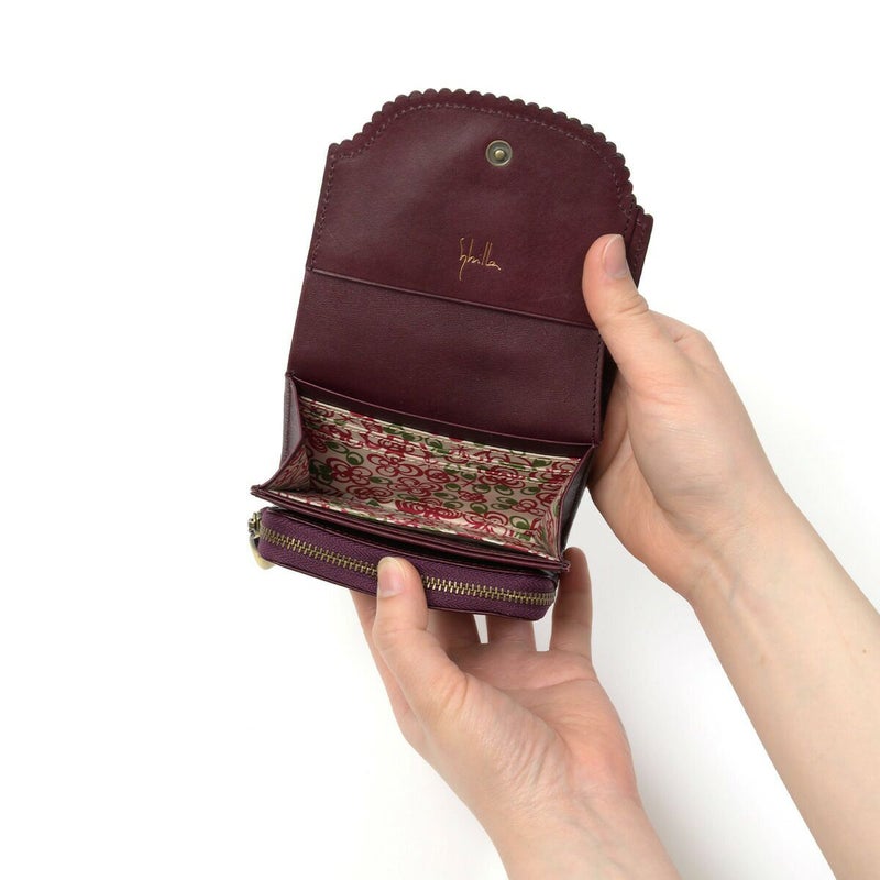 シビラ財布二つ折り財布かぶせsybilla二つ折り折り財布カデネータレディース小銭入れあり2つ折り財布ブランドミニウォレットウォレットかわいいおしゃれコンパクト本革5470551