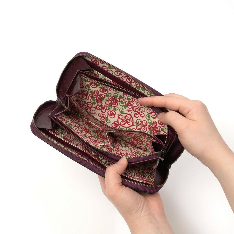 シビラ長財布sybilla財布ラウンドファスナーカデネータレディース小銭入れありブランドロングウォレットウォレットかわいいおしゃれ大容量本革5470552