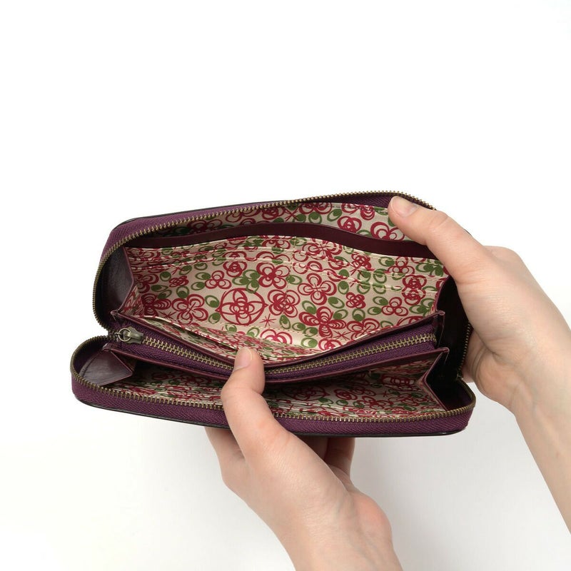 シビラ長財布sybilla財布ラウンドファスナーカデネータレディース小銭入れありブランドロングウォレットウォレットかわいいおしゃれ大容量本革5470552