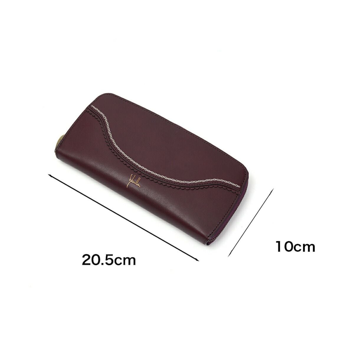 シビラ長財布sybilla財布ラウンドファスナーカデネータレディース小銭入れありブランドロングウォレットウォレットかわいいおしゃれ大容量本革5470552