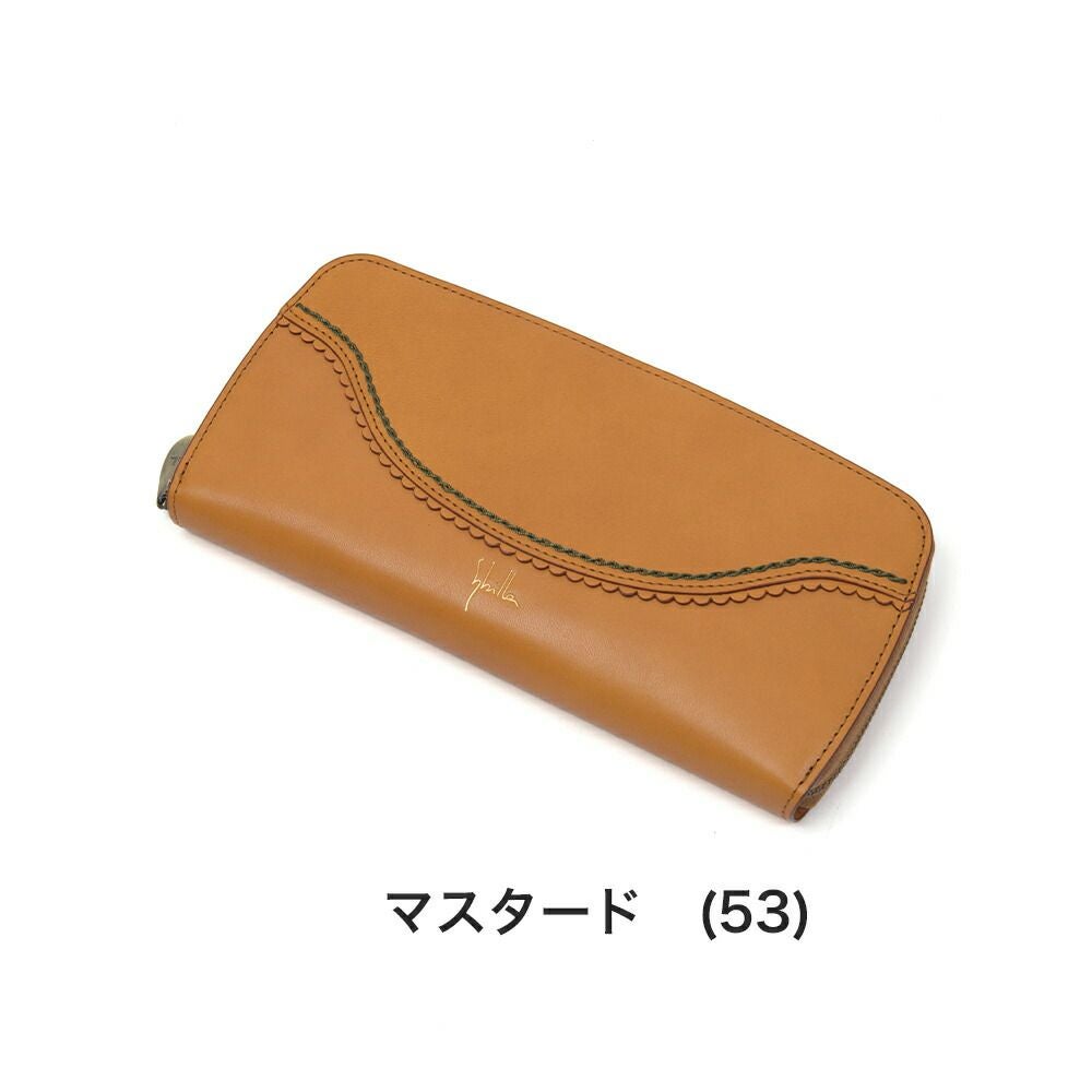 シビラ長財布sybilla財布ラウンドファスナーカデネータレディース小銭入れありブランドロングウォレットウォレットかわいいおしゃれ大容量本革5470552