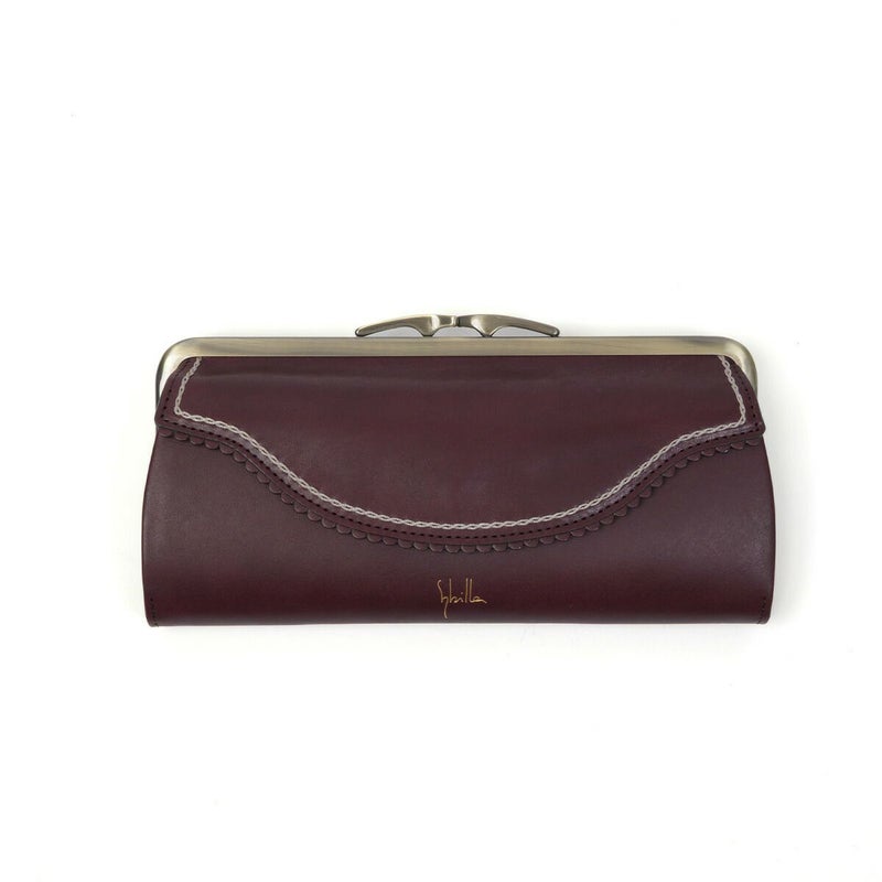 シビラ長財布sybilla財布がま口カデネータレディース小銭入れありブランドロングウォレットウォレットかわいいおしゃれ大容量本革5470554