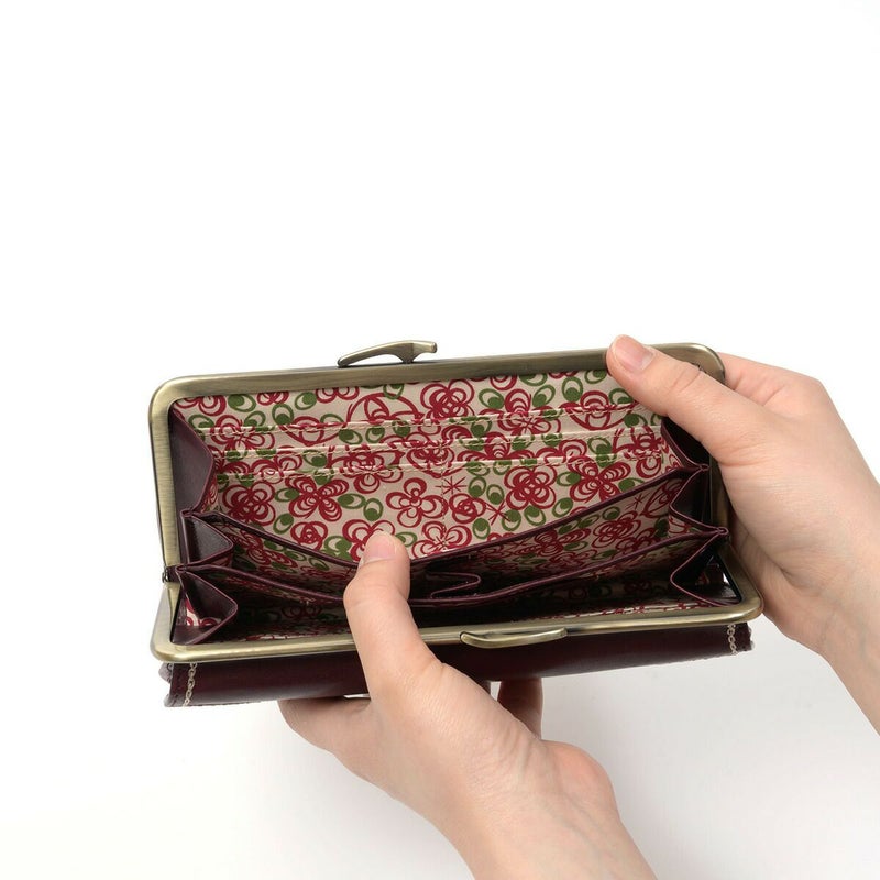 シビラ長財布sybilla財布がま口カデネータレディース小銭入れありブランドロングウォレットウォレットかわいいおしゃれ大容量本革5470554