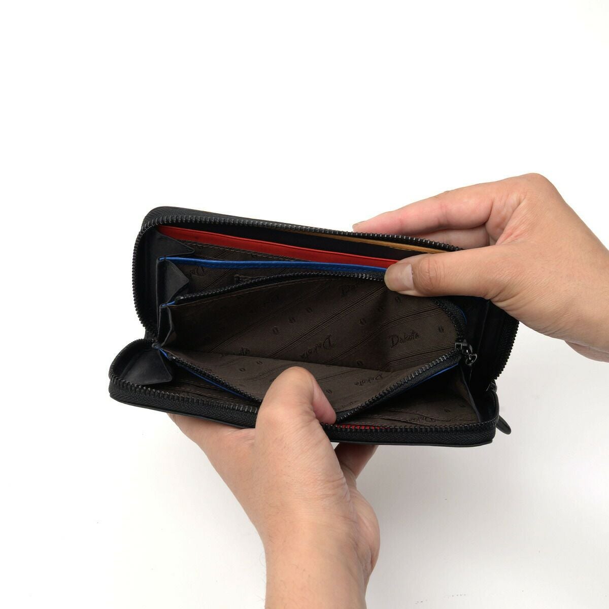 ダコタ長財布Dakota財布長札メンズレディースワキシー札入れラウンドファスナー小銭入れ有り小銭入れ本革レザー大容量ロングウォレットブランドイタリア製牛革ダコタブラックレーベル0625913