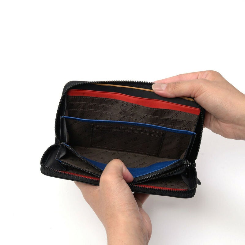 ダコタ長財布Dakota財布長札メンズレディースワキシー札入れラウンドファスナー小銭入れ有り小銭入れ本革レザー大容量ロングウォレットブランドイタリア製牛革ダコタブラックレーベル0625913