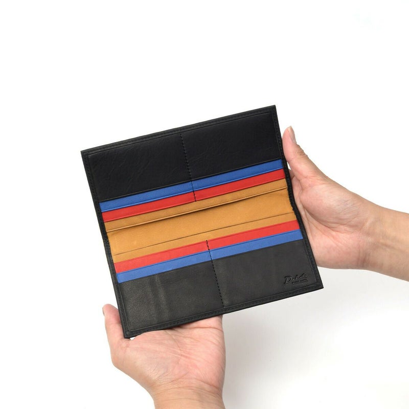 ダコタ長財布Dakota財布純札長札小銭入れなしメンズレディースワキシー札入れ折り財布本革レザー大容量ロングウォレットウォレットブランドイタリア製牛革ダコタブラックレーベル0625914