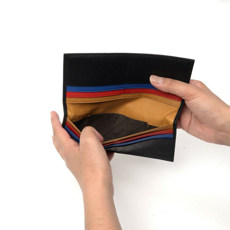 ダコタ長財布Dakota財布純札長札小銭入れなしメンズレディースワキシー札入れ折り財布本革レザー大容量ロングウォレットウォレットブランドイタリア製牛革ダコタブラックレーベル0625914