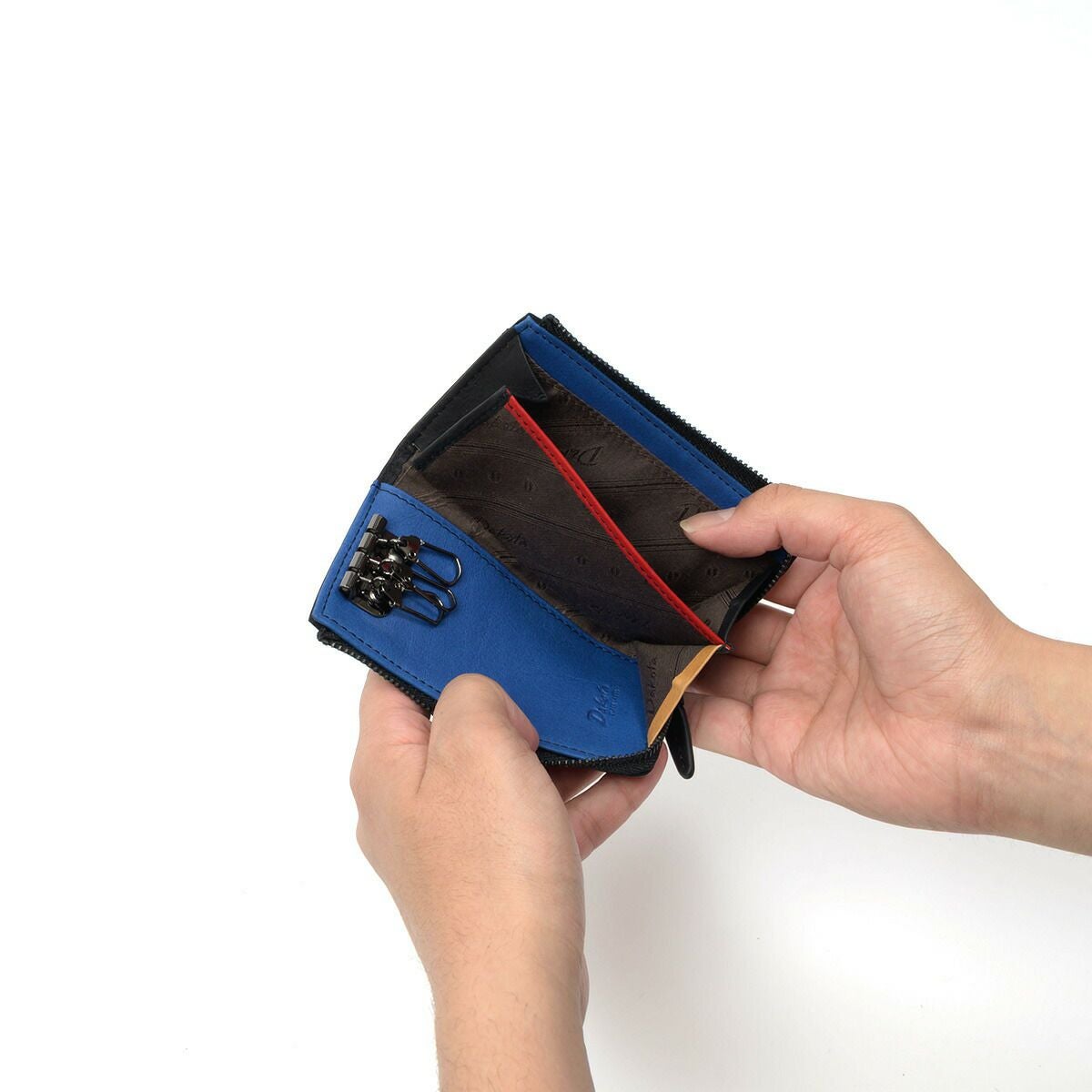 ダコタキーケースDakota鍵入れ鍵ケース3連スマートキーメンズレディースワキシーL字ファスナー本革レザーコンパクトブランドイタリア製牛革DakotaBLACKLABELダコタブラックレーベル0625918