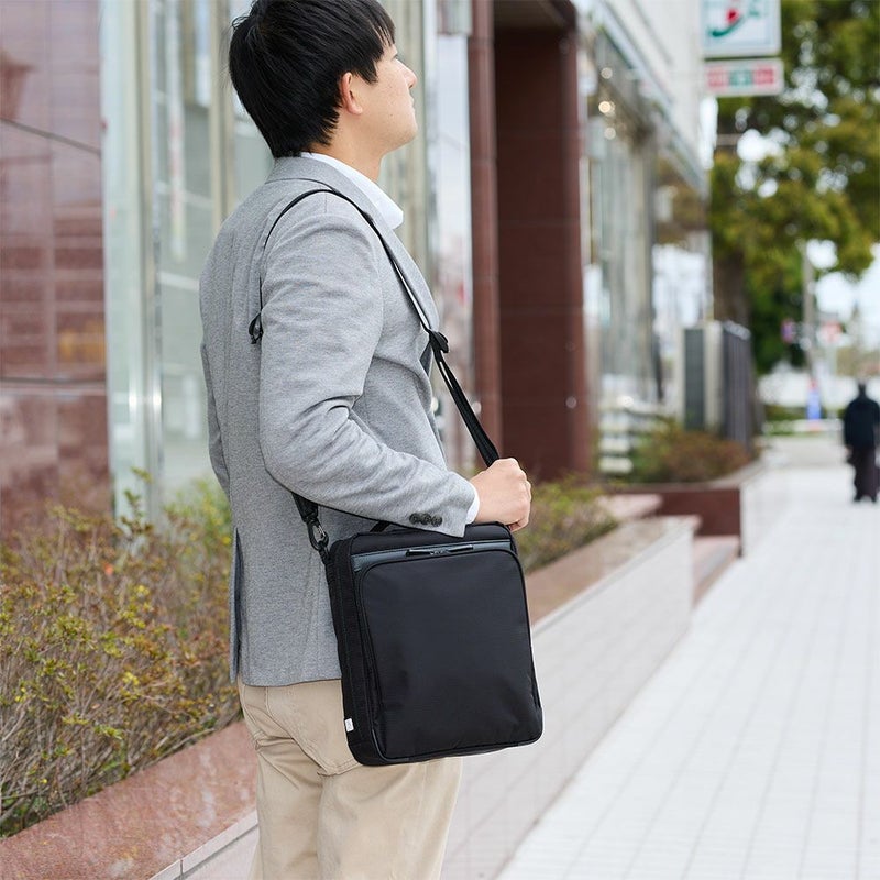 エースショルダーバッグLサイズace.GENEエースジーンB5サイズフレックスライトフィットバッグメンズ大容量大きめ通勤aceGENE縦型プレゼント男性ブランド54553