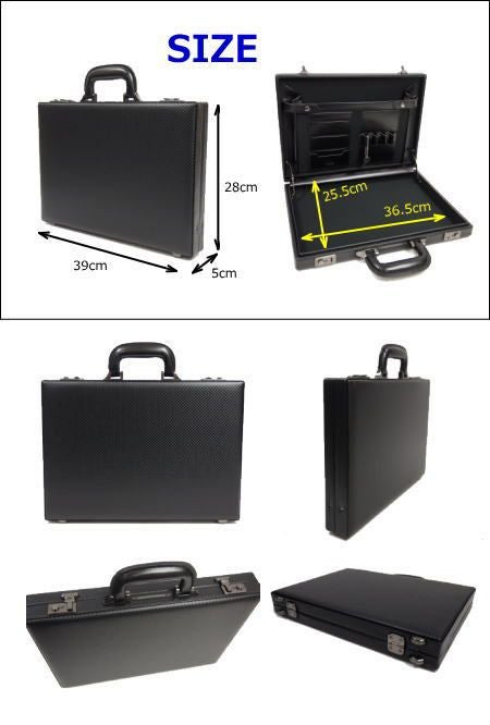 GAZA（ガザ）日本製アタッシュケース合成皮革A4ファイルサイズスリムタイプ