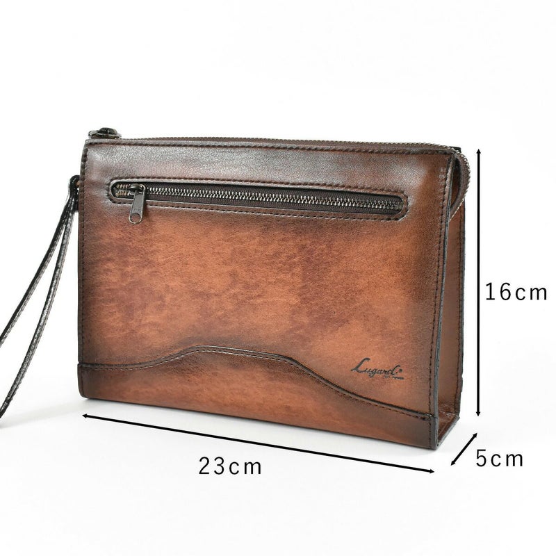 【ポイント10倍】LugardラガードG3本革セカンドバッグ三角マチMサイズ5212|クラッチバッグクラッチバックセカンドバックメンズ結婚式フォーマルレザー本革牛革普段使いブランド国産日本製ブランドブラウン