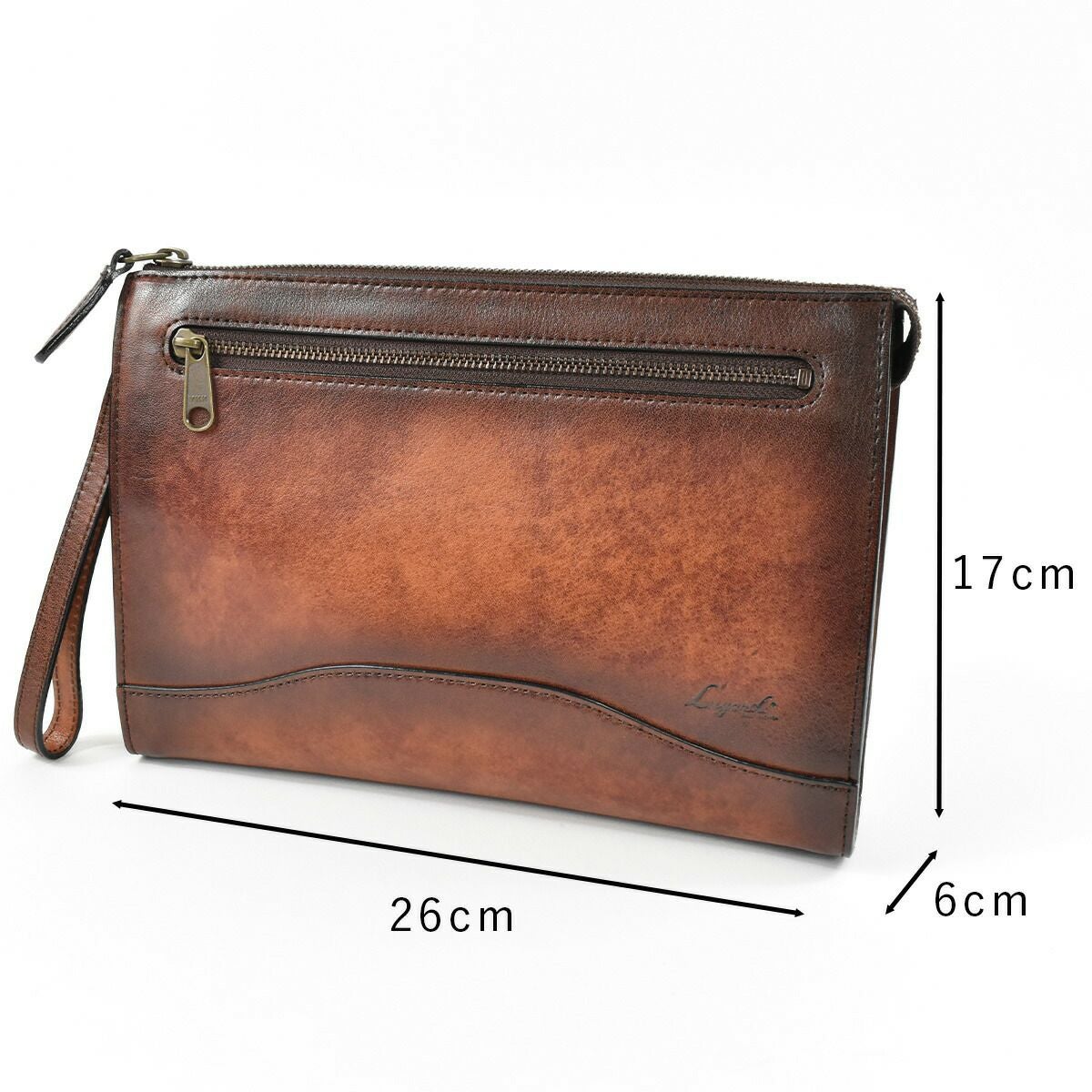 LugardラガードG3本革セカンドバッグ三角マチLサイズ