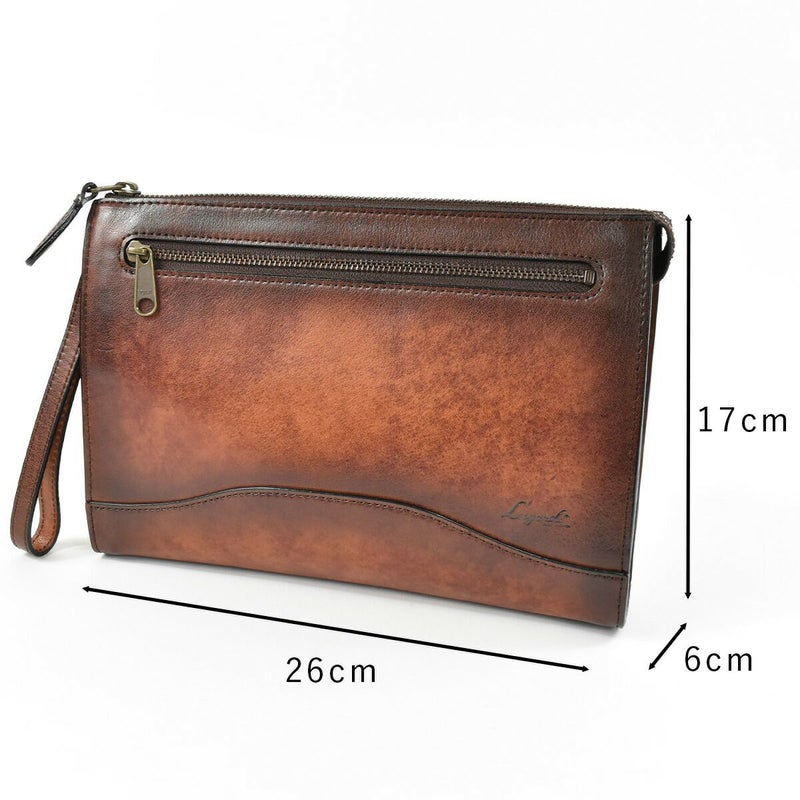 LugardラガードG3本革セカンドバッグ三角マチLサイズ