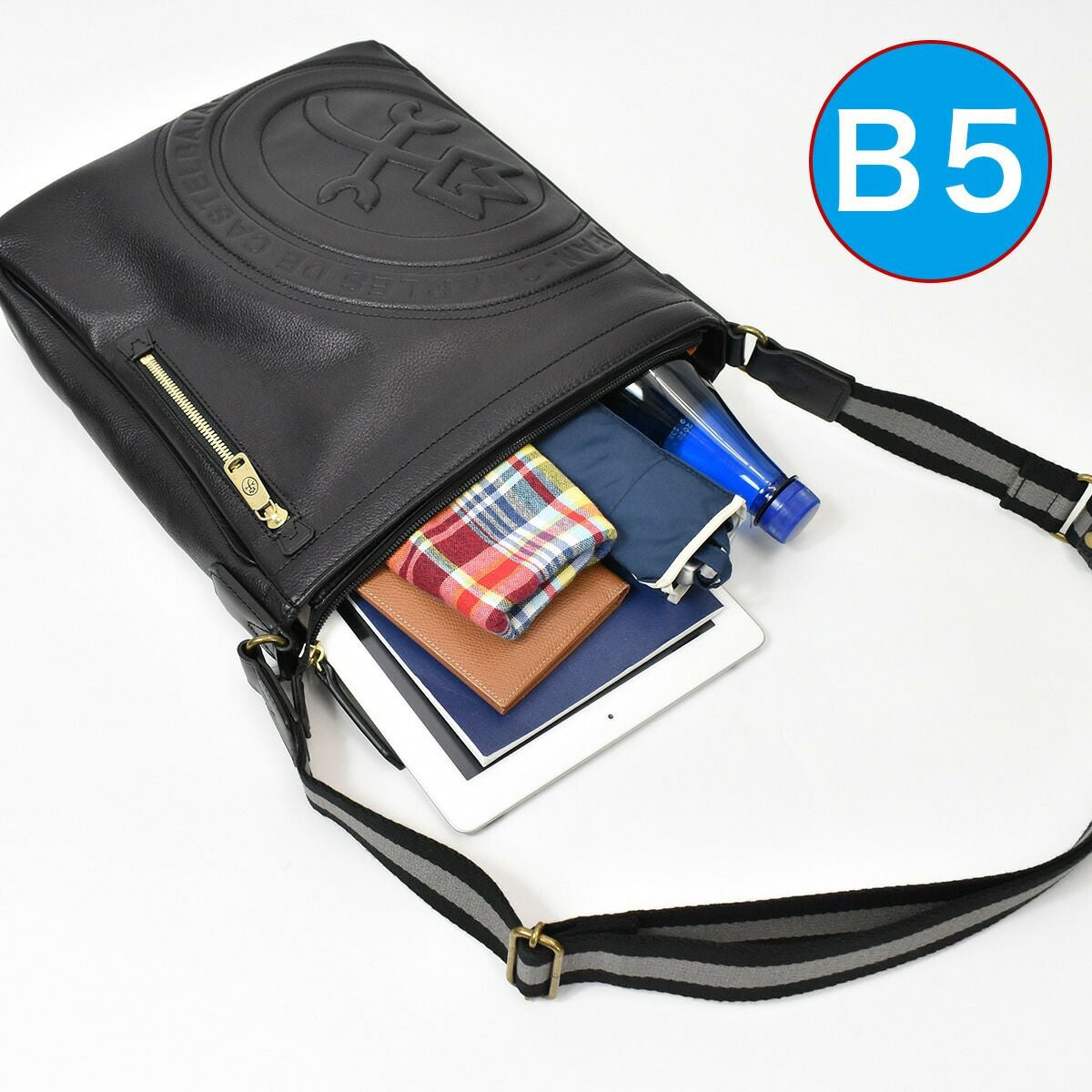 カステルバジャックロンド・シリーズ本革ショルダーバッグ