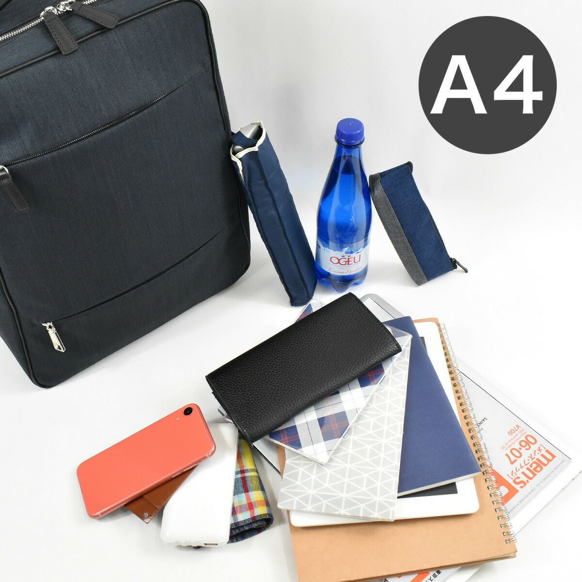 IS/IT(イズイット)ルシェル・シリーズビジネスリュックA4ファイルサイズ