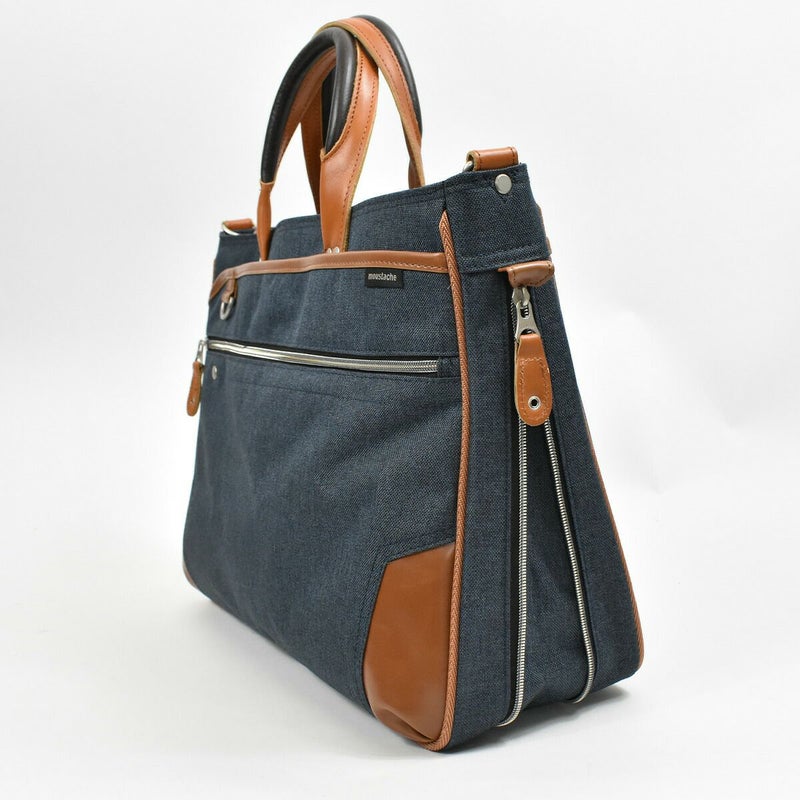 HARVEST(ハーヴェスト)MOUSTACHE(ムスタッシュ)2wayビジネスバッグA4サイズ通勤かばんブリーフケースエキスパンド機能黒コングレー