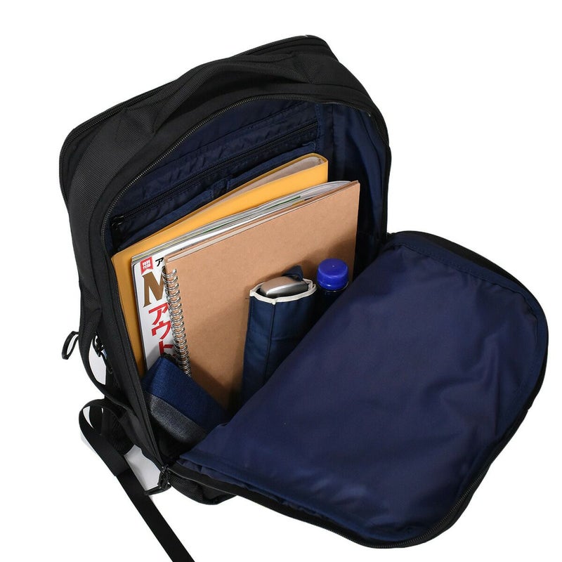 AVIREX(アヴィレックス)スーパーホーネットスクエア型リュックサック19Lビジネスリュック防水リュック撥水リュックPC収納クロコンアカ