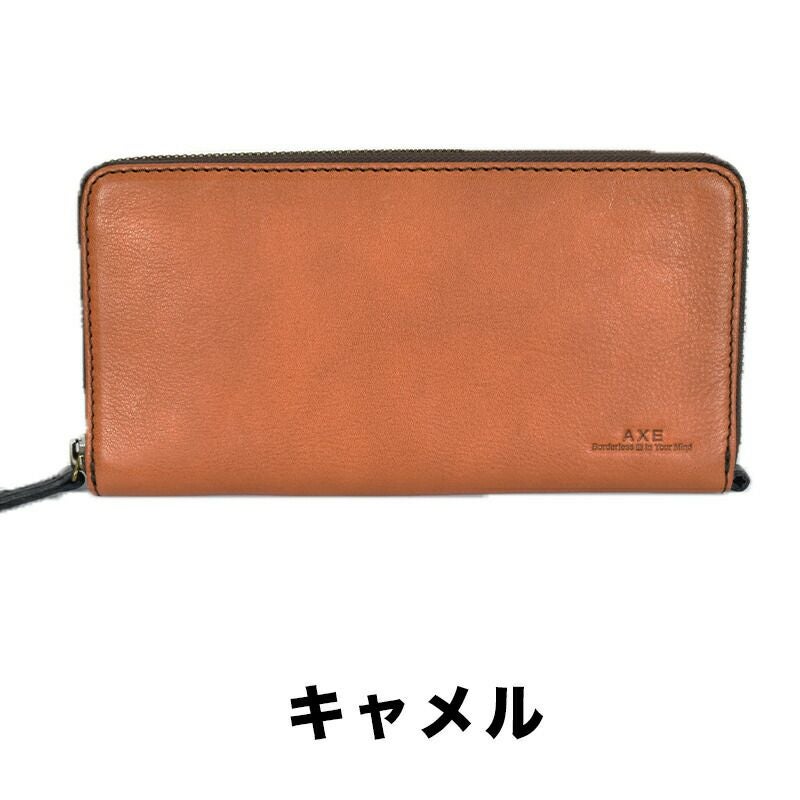 【最大500円OFFクーポン&P10倍!】AXEアックスラウンドファスナー長財布|メンズ本革革レザー財布札入れサイフ薄いウォレットロングウォレットメンズ財布クリスマスクリスマスプレゼントギフトプレゼント彼氏薄型おしゃれ