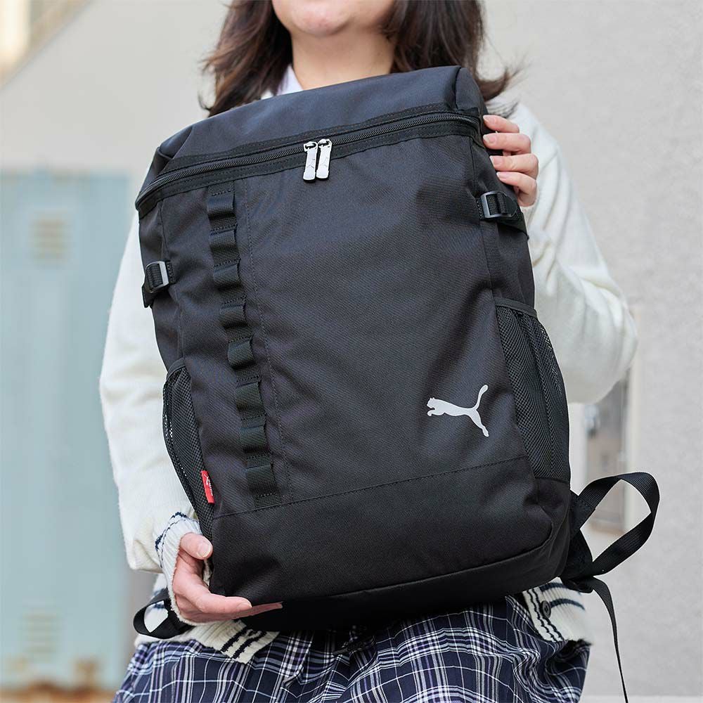 PUMAプーマリュック30L通学大容量ボックス型リュックサックバックパック高校生中学生B4A4男子メンズスクールリュック通学カバンスポーツリュックスポーツシンプルブラック黒J20282