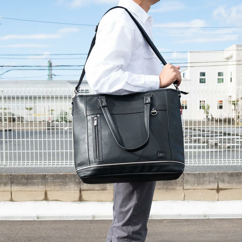 【ポイント最大38倍|10/5限定】LeeリートートバッグメンズレディースB4A4トートトートバックビジネストートバッグカジュアルトートバッグメンズトートバック肩掛けカバンシンプル人気おしゃれファスナー付き大きめ大容量320-3106