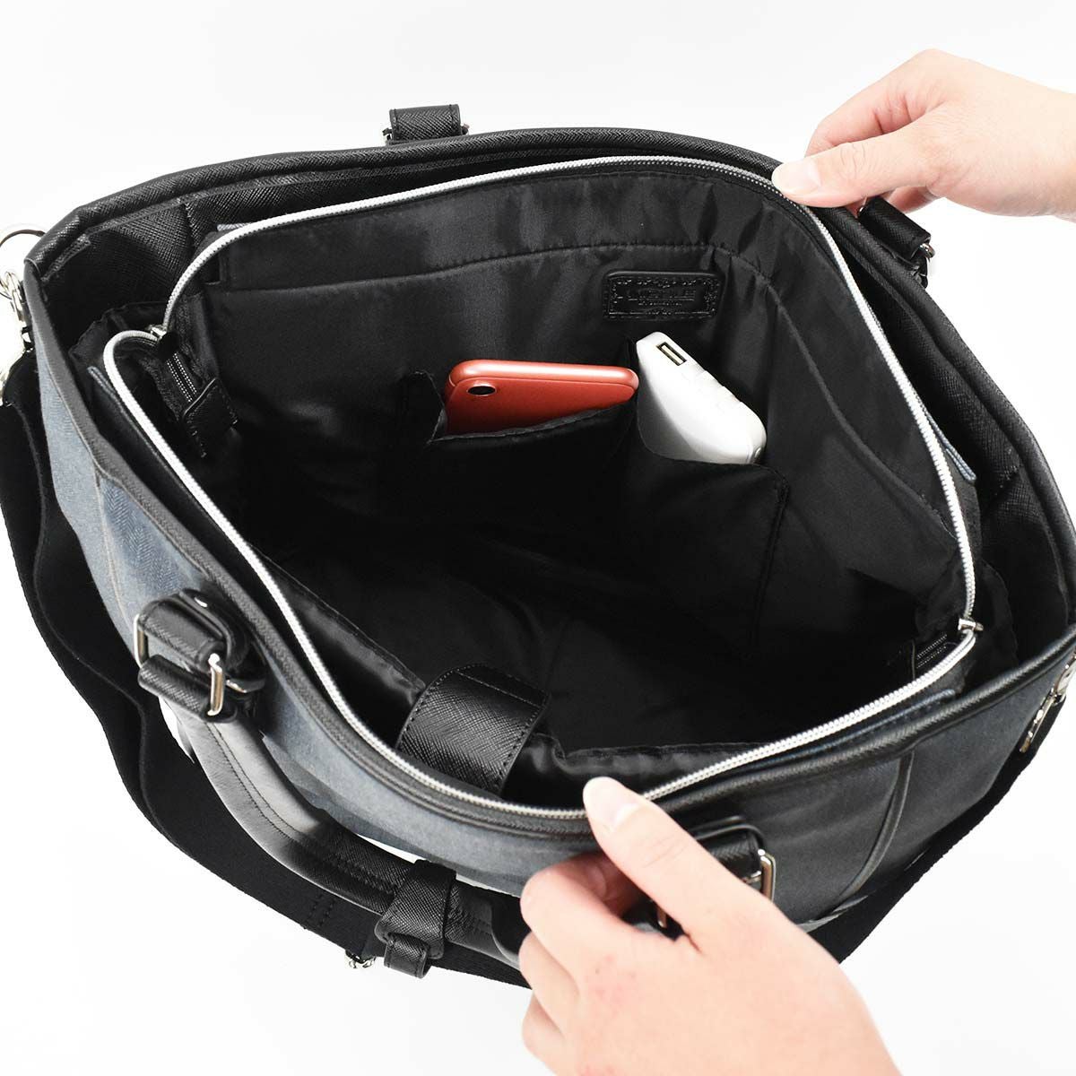 【エントリーで全員19倍★11/4～】ニコルNICOLEトートバッグメンズレディーストートトートバックビジネストートバッグカジュアルトートバッグメンズトートバック肩掛けカバンブランドおしゃれかっこいい大人ファスナー付き大きめ大容量NIL230