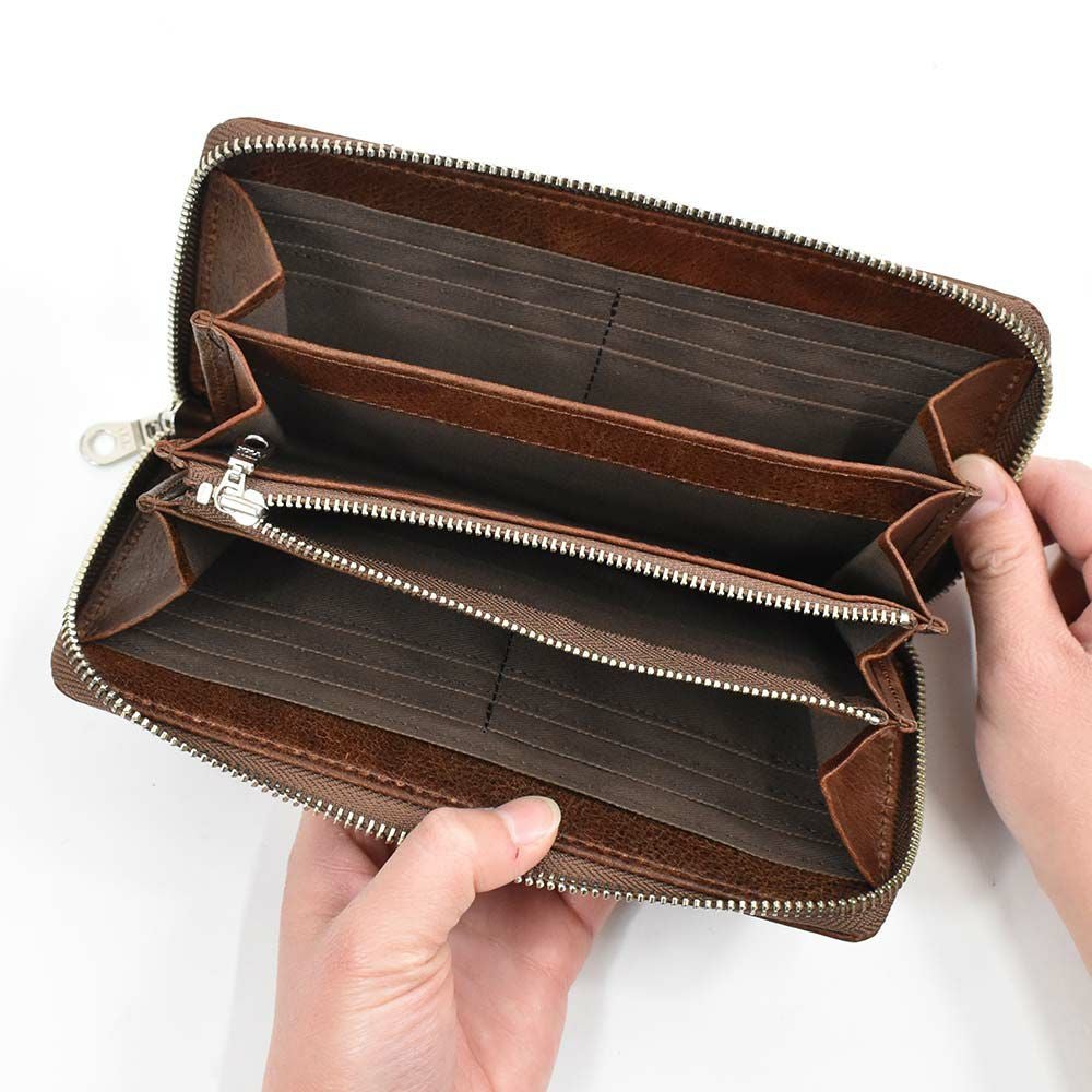 【ポイント最大34倍|12/15限定】Leeリー長財布メンズレディース本革牛革革レザー財布ファスナーラウンドファスナーメンズ財布メンズ長財布プレゼントおしゃれおすすめブランド大容量薄いブラックブラウン黒茶色クロ320-1897