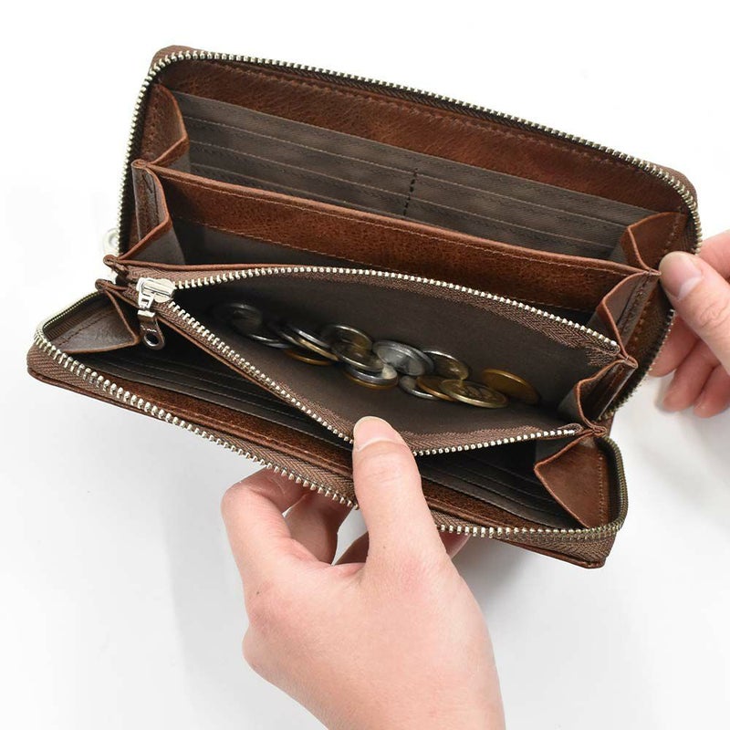 【ポイント最大34倍|12/15限定】Leeリー長財布メンズレディース本革牛革革レザー財布ファスナーラウンドファスナーメンズ財布メンズ長財布プレゼントおしゃれおすすめブランド大容量薄いブラックブラウン黒茶色クロ320-1897