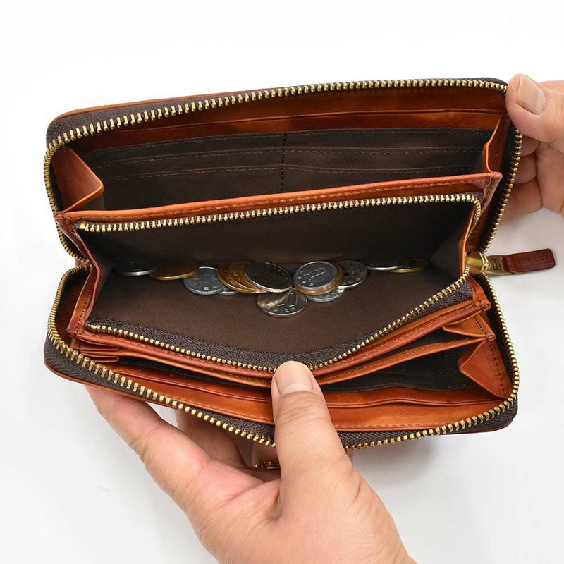 【6/1限定★エントリーで全員12倍】キャサリンハムネットKATHARINEHAMNETTLONDON長財布ラウンドファスナー財布本革メンズレディースFLUIDフルイド革レザープレゼント男性人気ブランド大容量薄いおしゃれファスナー付き490-59203父の日