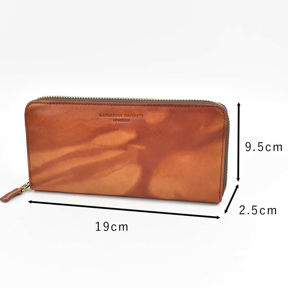 【6/1限定★エントリーで全員12倍】キャサリンハムネットKATHARINEHAMNETTLONDON長財布ラウンドファスナー財布本革メンズレディースFLUIDフルイド革レザープレゼント男性人気ブランド大容量薄いおしゃれファスナー付き490-59203父の日