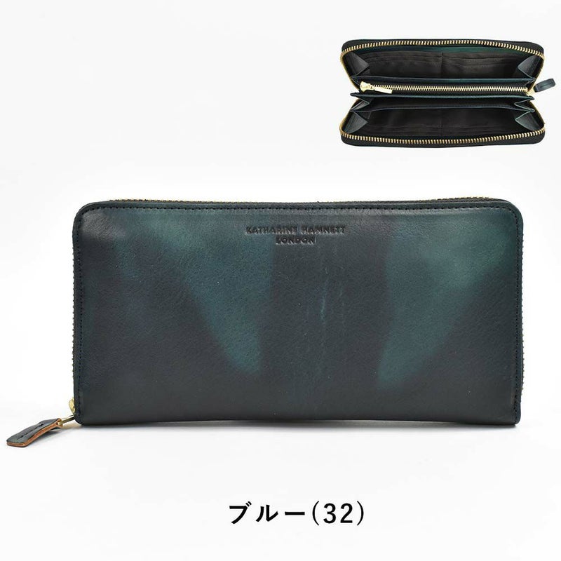 【6/1限定★エントリーで全員12倍】キャサリンハムネットKATHARINEHAMNETTLONDON長財布ラウンドファスナー財布本革メンズレディースFLUIDフルイド革レザープレゼント男性人気ブランド大容量薄いおしゃれファスナー付き490-59203父の日