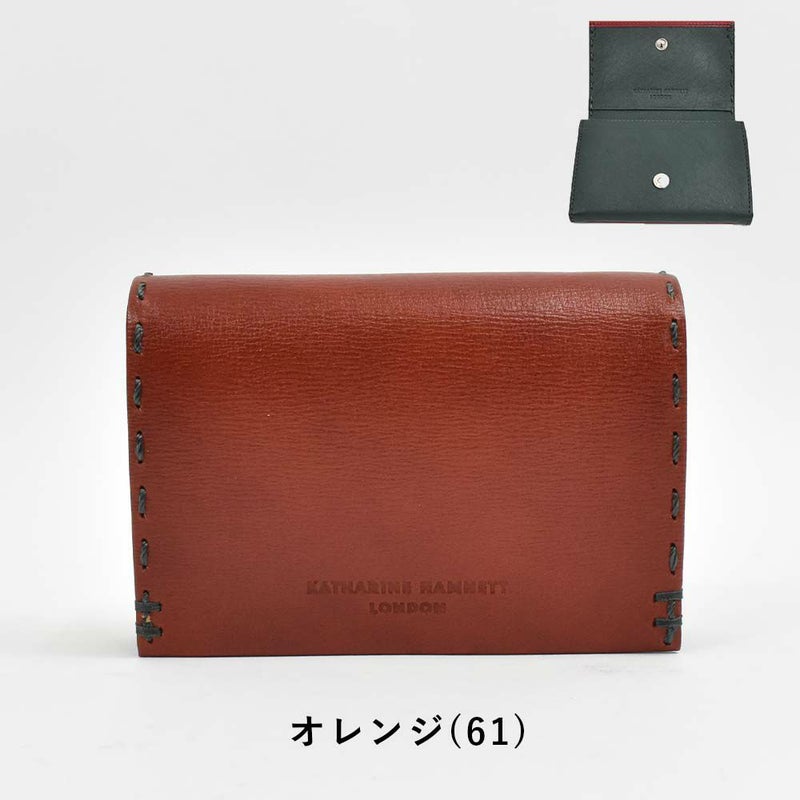 【6/1限定★エントリーで全員12倍】キャサリンハムネットKATHARINEHAMNETTLONDON財布ミニ財布小銭入れ二つ折り財布本革メンズレディースカラーテーラード2革レザーミニウォレットコインケースキーケース男性人気ブランド490-58700父の日