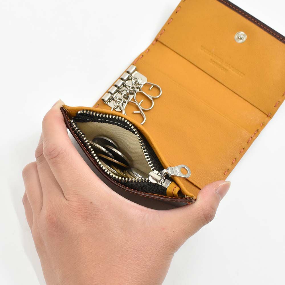 【6/1限定★エントリーで全員12倍】キャサリンハムネットKATHARINEHAMNETTLONDONキーケース小銭入れメンズレディーステーラード2小銭入れ付き本革革レザー鍵ケースキーホルダー4連ブランドおしゃれかっこいいおすすめギフト490-58701父の日