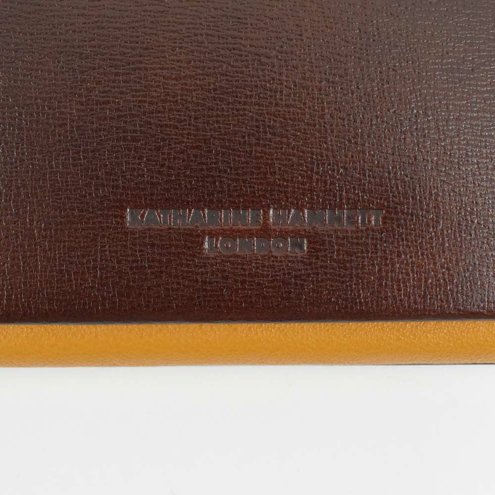 キャサリンハムネットKATHARINEHAMNETTLONDON長財布かぶせ財布本革メンズレディーステーラード2革レザープレゼント男性人気ブランド大容量薄いかぶせ型おしゃれかっこいい490-58706父の日