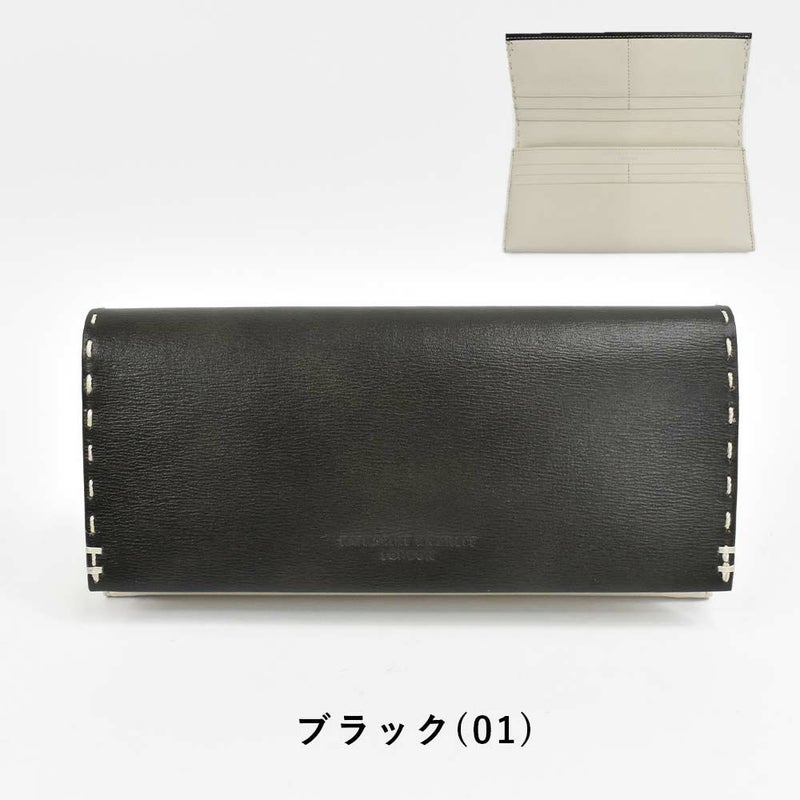 キャサリンハムネットKATHARINEHAMNETTLONDON長財布かぶせ財布本革メンズレディーステーラード2革レザープレゼント男性人気ブランド大容量薄いかぶせ型おしゃれかっこいい490-58706父の日