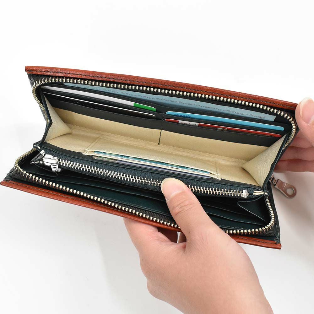 キャサリンハムネットKATHARINEHAMNETTLONDON長財布ラウンドファスナー財布本革メンズレディースカラーテーラード2革レザープレゼント男性人気ブランド大容量薄いおしゃれファスナー付き490-58707父の日